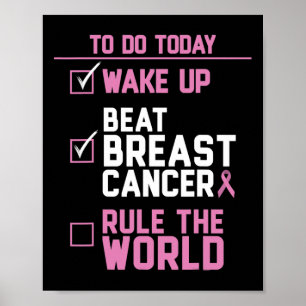 Poster Acorde Derrote O Câncer De Mama Domine O Mundo 2 