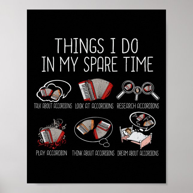 Poster Acordião de Música Folclórica do Jogador Acordião  (Frente)