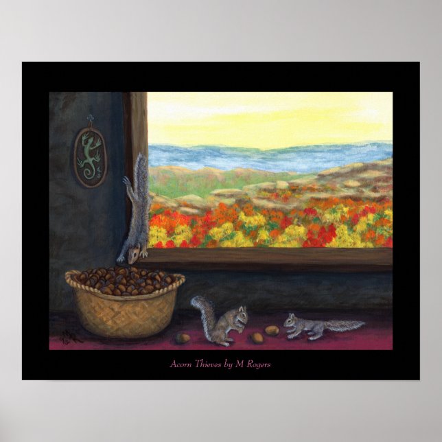 Póster Acorn Thieves - Arte Natureza (Frente)