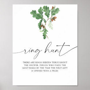 Poster Acorn tree - jogo de chá de panela de caça em anel