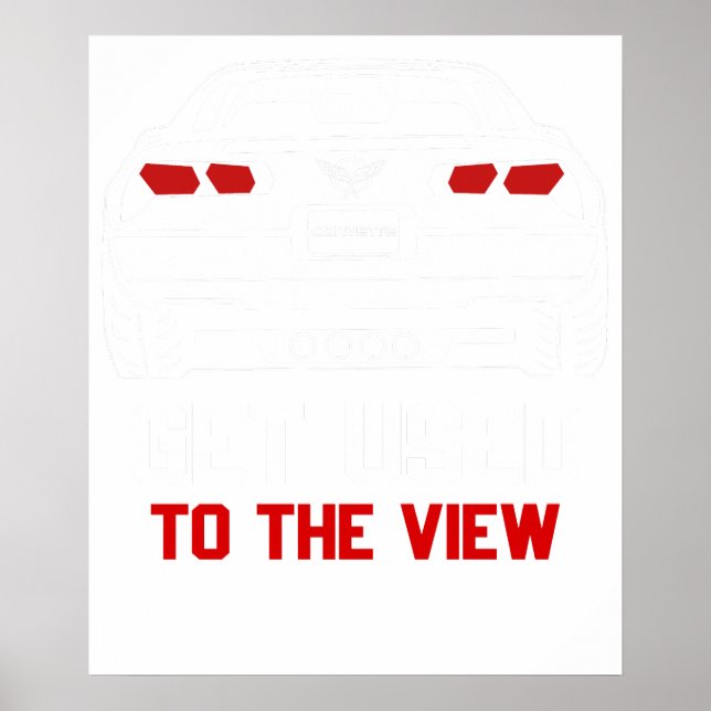 Poster acostumar-se com a vista chevrolet corvette (Frente)