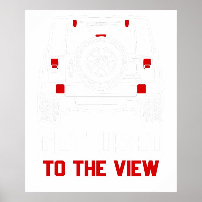 Poster acostumar-se com a vista jipe vintage (Frente)