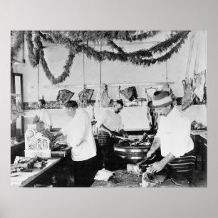 Poster Açougue, 1895. Foto Antiga