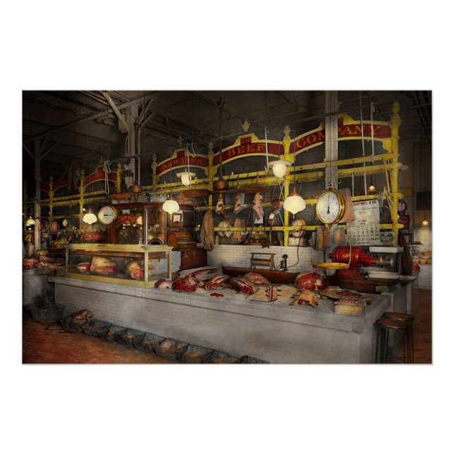 Póster Açougueiro - Festa da Carne 1926 (Frente)