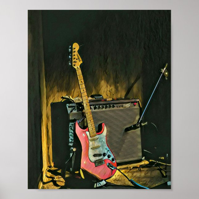 Poster Acoustic guitar player gift (Frente)