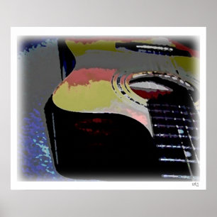 Poster Acoustical Guitar (watercolor)