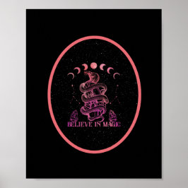 Poster Acredita Na Arte Mágica Celestial Wiccan