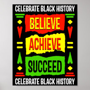 Poster Acredite Alcançar Sucesso História Negra Política