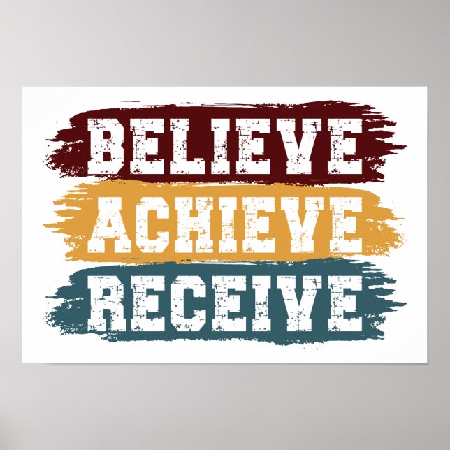 Poster Acredite Alcance Receba (Frente)