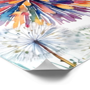 Poster Acredite! Dandelions desejando ervas daninhas