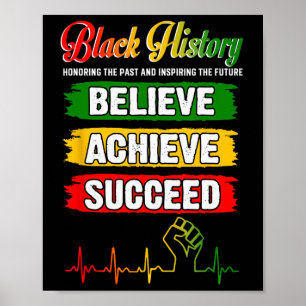 Poster Acredite em alcançar o sucesso da história negra a