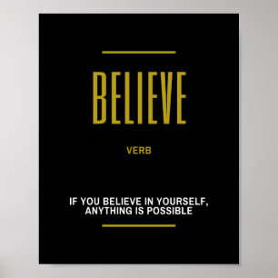 Poster Acredite em Cotação Inspiracional