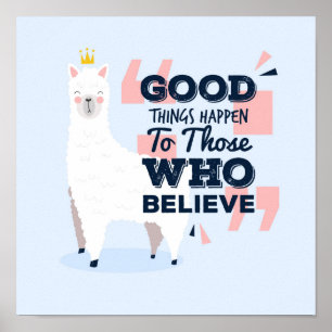 Poster Acredite em Llama