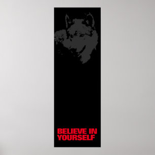 Poster Acredite em o senhor mesmo o pop art vermelho