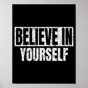 Poster Acredite Em Si Mesmo Citação Motivacional Divertid