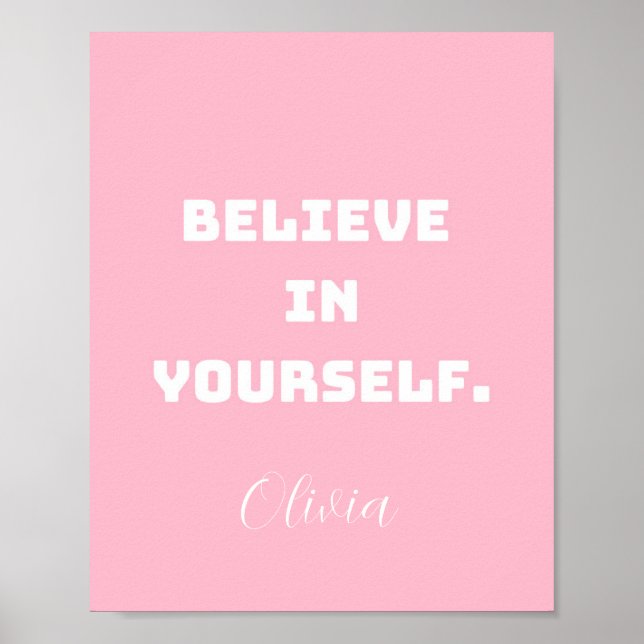 Poster Acredite em si mesmo, estimulando a arte mundial p (Frente)