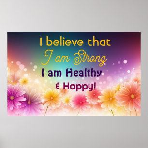 Poster Acredite em si mesmo - Motivação poderosa #4