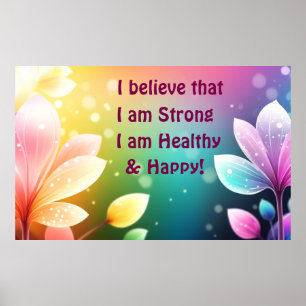 Poster Acredite em si mesmo - poderosa motivação #3