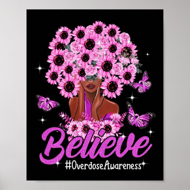 Poster Acredite Mulheres Negras Girassol Cabelo Sobredose (Frente)