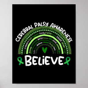 Poster Acredite na consciência paralela cerebral Mês do c