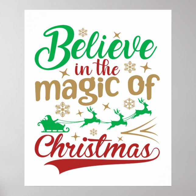 Poster Acredite Na Magia Do Feriado De Natal (Frente)
