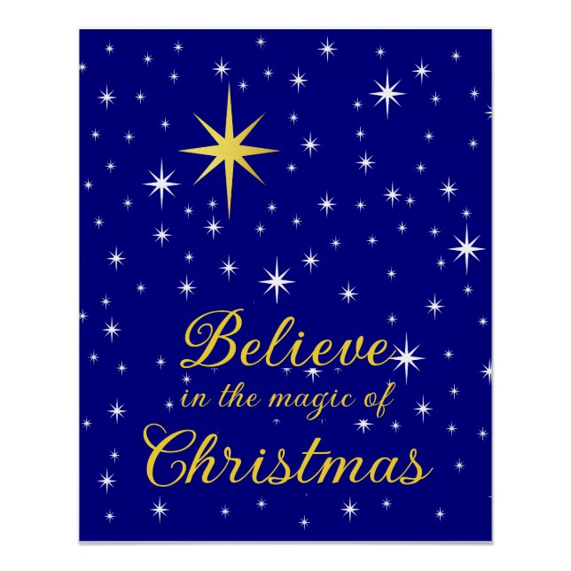 Póster Acredite na Magia do Natal Poster brilhante (Frente)