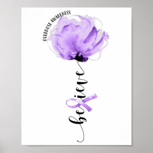 Poster Acredite na Superose Conscientização Rosto de Flor