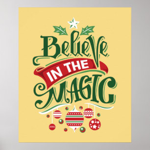 Poster Acredite na Tipografia de Natal Mágica