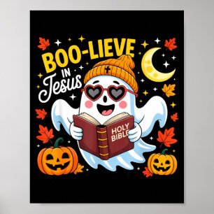Poster Acredite no Espírito de Jesus Fantasma Halloween C
