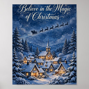 Poster Acredite no Magia do Cartaz da Vila de Natal