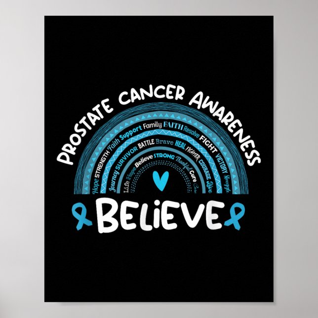 Poster Acredite no Mês de Sensibilização do Cancer da Pró (Frente)