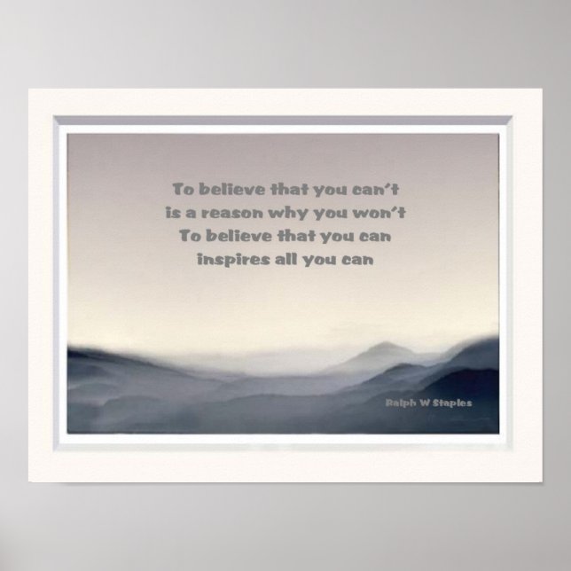 Póster Acredite que pode (Frente)