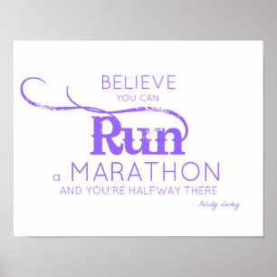 Póster Acredite que você pode funcionar uma maratona