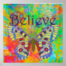 Acredite tapeçaria pendente de borboleta colorida