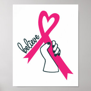 Poster Acreditem na consciência do Cancer da Mama