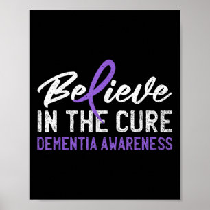 Poster Acreditem Na Reta Púrpura Da Consciência Da Demênc