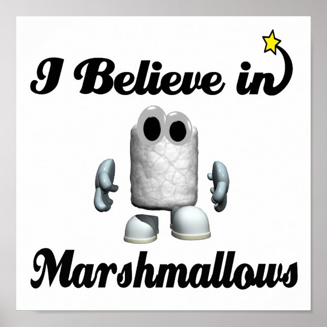 Póster acredito em marshmallow (Frente)