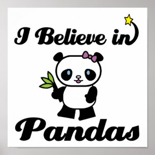 Póster acredito em pandas