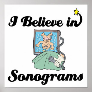 Póster acredito em sonogramas