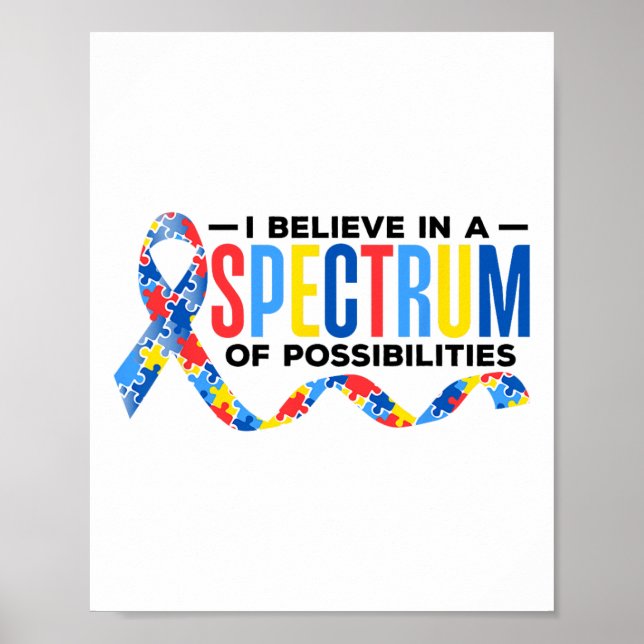 Poster Acredito Num Espectro De Possibilidades Autismo Aw (Frente)