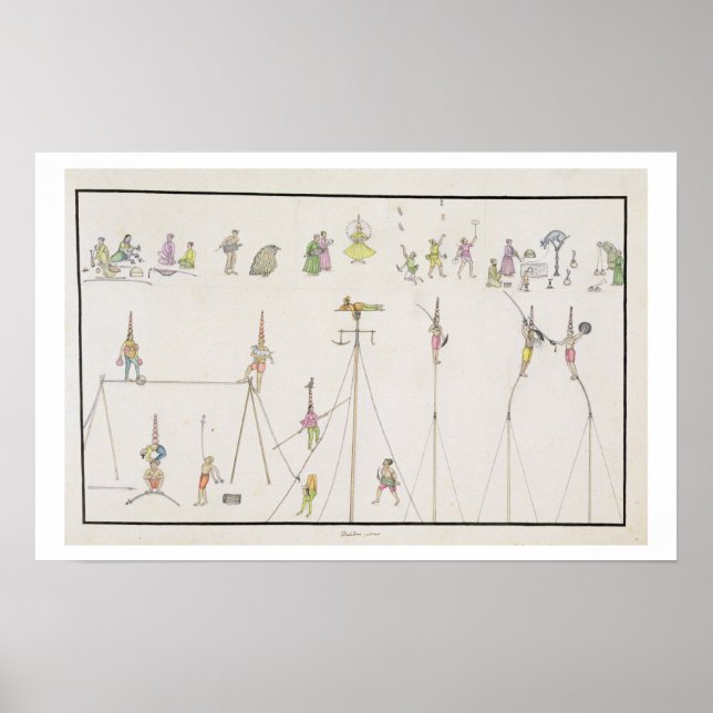 Poster Acrobatas, Jugglers, Impressores, Entretenedores p (Frente)