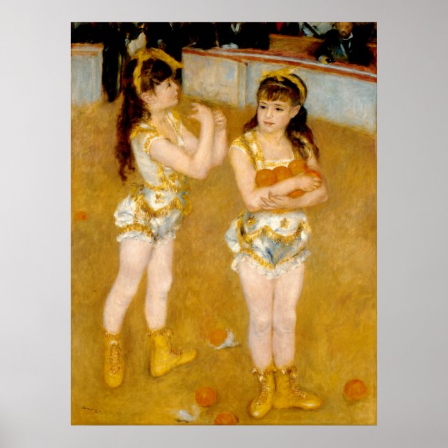 Póster Acrobats de Renoir no Cirque Fernando (1879) (Frente)