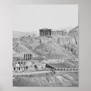 Poster Acrópole Da Grécia De Atenas 1865