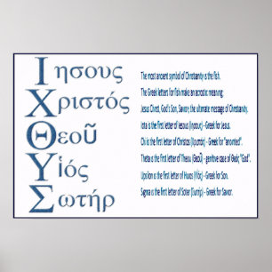 Póster Acrostic de IXOYE (azul)