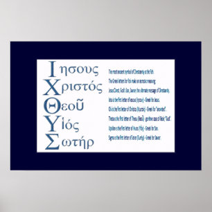 Poster Acrostic de IXOYE (azul)