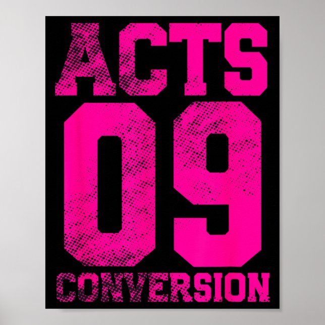 Poster Acts 9 Conversion Bible Chapter Jersey Design  (Frente)