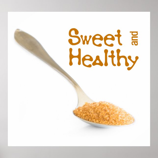 Poster Açúcar da cana e açúcar castanho (Frente)