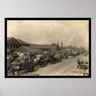 Póster Acumulando cargas do vagão da comida em New York