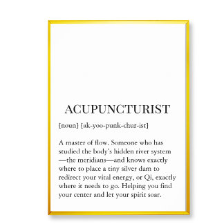 Poster Acupuncture Qi Flow Wall Chart -Acupuncturist wall