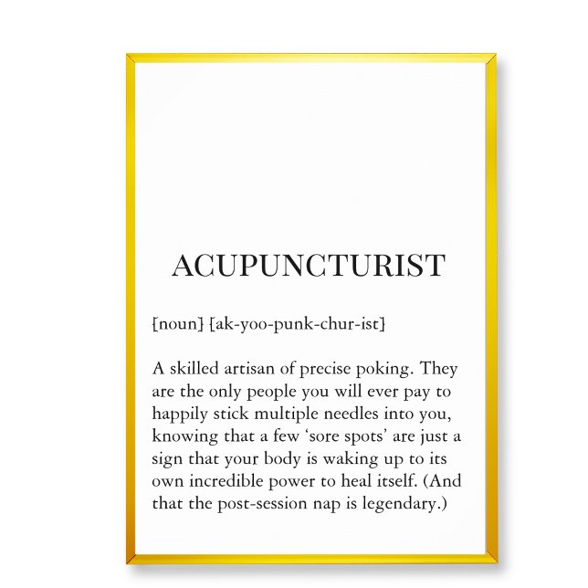Poster Acupuncture Sore Spot Wall Art Acupuncturist chart (Acupucture clinic wall decor art,  acupuncture wall chart)